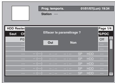 TOSHIBA RD-XV47 - Pour effacer le programme présent dans la liste: - 1