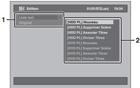 Edition 01/01/07(Lun) 19:34 Liste lect. Original [HDD PL] Nouveau [HDD PL] Supprimer Scène [HDD PL] Associé Titres [HDD PL] Diviser Titres [DVD PL] Nouveau [DVD PL] Supprimer Scène [DVD PL] Associé Titres [DVD PL] Diviser Titres