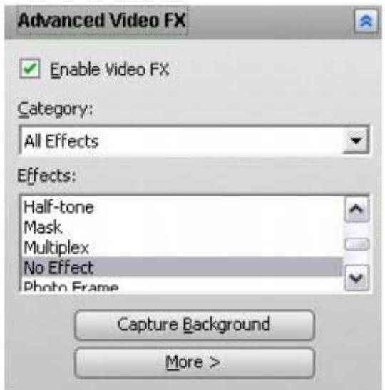 CREATIVE LiveCamVoice - Activation des effets vidés avancés - 1
