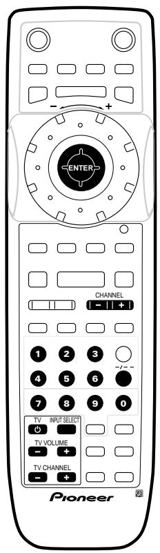 PIONEER DV-R7000 - Appuyez sur la touche TV ? pour vérifier que la télécommande fonctionne bien avec votre apparéil TV. - 1