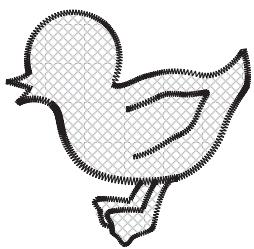 SINGER INITIALE - Point croissant (D) - 5