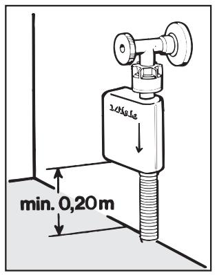 MIELE WT 946 ISWPS - 3) Le tuyau de vidange - 1