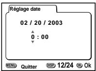 PENTAX Optio 550 - Réglage de la date et de l'heure - 4