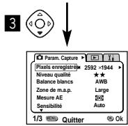 PENTAX Optio 550 - Exemple d'une opération de menu - 6