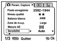 PENTAX Optio 550 - Sensibilité - 1