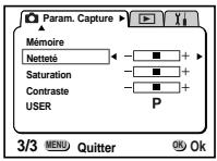 PENTAX Optio 550 - Réglage de la nettement (Nettete) - 1