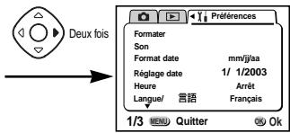 PENTAX Optio 550 - Changement du système de sortie video - 1