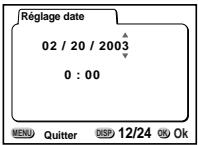 PENTAX Optio 550 - Réglage de la date et de l'heure - 3