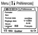 PENTAX Optio 550 - Exemple d'une opération de menu - 5