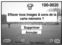 PENTAX Optio 550 - Effacement de toutes les images - 2