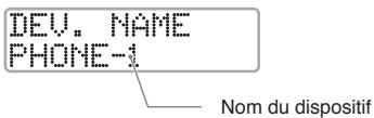 CLARION FB289RBT - - Modification d'un nom de dispositif - 1
