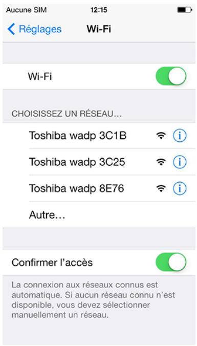 TOSHIBA ADAPT WIFIC - Installation et lancement de l'application - 2
