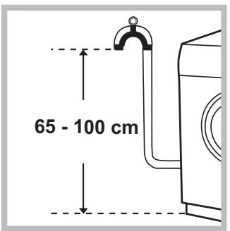 INDESIT PWDE81473WFR - Raccordement du tuyau de vidange - 1