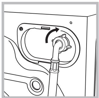 INDESIT PWDE81473WFR - Raccordement du tuyau d'arrivée de l'eau - 2