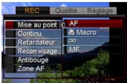 CASIO EX-Z1080 - Exemple d'écran de menu - 2