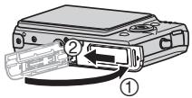 CASIO EX-Z1080 - Fermez le couvercle de batterie. - 1