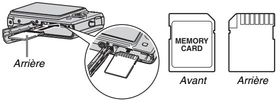 CASIO EX-Z1080 - Insérez une carte mémoire dans l'appareil photo. - 1