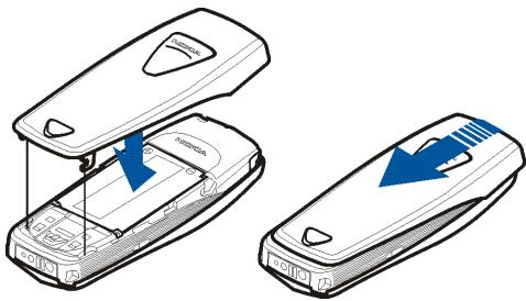 NOKIA 3510 - ■ Installer la carte SIM et la batterie - 2