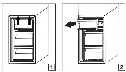 WHIRLPOOL W7832TMXH - Retirer le écipient du bac du congélateur - 1