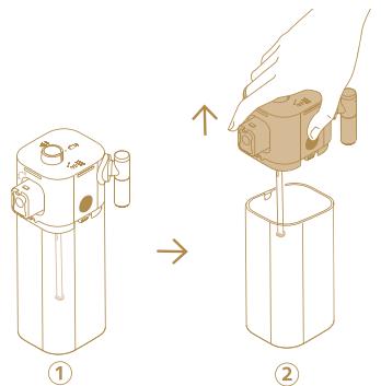 DELONGHI ENV300B - Démontage du pot à lait - 1