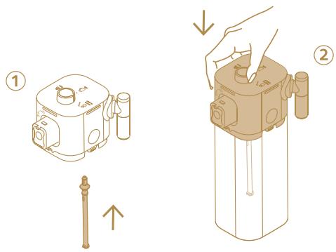DELONGHI ENV300B - Montage du pot à lait - 2