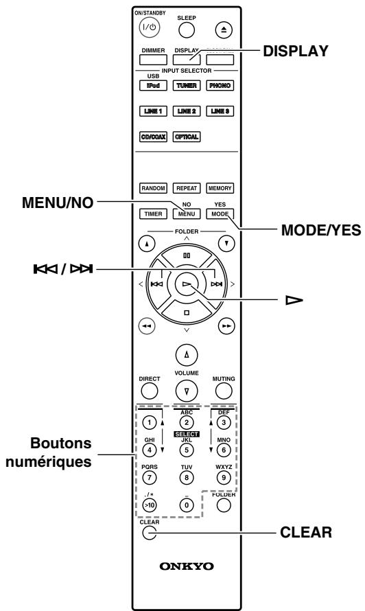 ONKYO CS-1045 S ARGENT - Nommer les présélections - 1