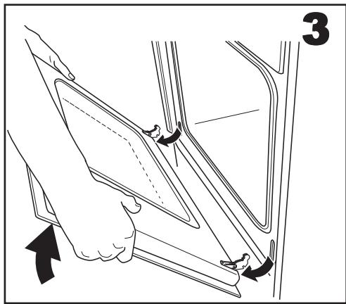 FAURE FYB451X - Décrocher la portedou four - 3
