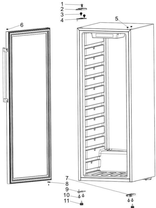 VINOSTYLE VSS101BTN - CHANGEMENT DU SENS D'OUVERTURE DE PORTE - 2