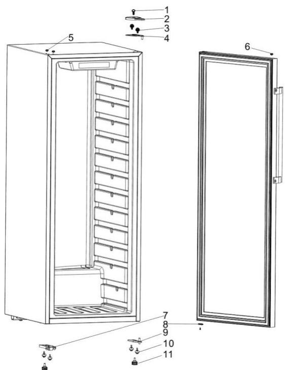 VINOSTYLE VSS101BTN - CHANGEMENT DU SENS D'OUVERTURE DE PORTE - 1