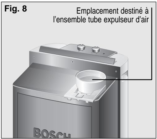 BOSCH PAM 0520 - Mise en place du tube expulseur d'air et des accessoires dans l'appareil - 1
