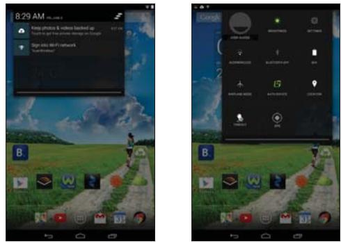 ACER B1-730HD - Zone de statut et de notification - 2