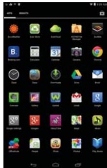 ACER B1-730HD - Le menu des applications - 1