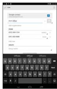 ACER B1-730HD - Modifier un contact - 1