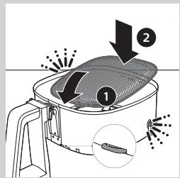 PHILIPS HD9867/90 - Placing the removable mesh bottom and fat reducer - 4
