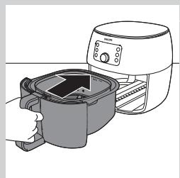 PHILIPS HD9867/90 - Einsetzen des abnehmbaren Gitterbodens und des Fettabscheiders - 6