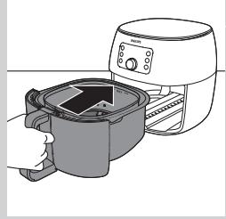 PHILIPS HD9867/90 - De uitneembare gaasbodem en de vetverminderaar plaatsen - 6