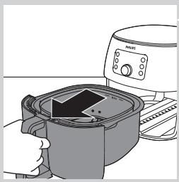 PHILIPS HD9867/90 - De uitneembare gaasbodem en de vetverminderaar plaatsen - 1