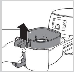 PHILIPS HD9867/90 - Placing the removable mesh bottom and fat reducer - 2