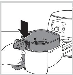 PHILIPS HD9867/90 - De uitneembare gaasbodem en de vetverminderaar plaatsen - 5