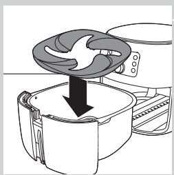 PHILIPS HD9867/90 - De uitneembare gaasbodem en de vetverminderaar plaatsen - 3