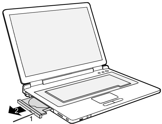 FUJITSU AMILO M Series - Extraction manuelle (extraction d'urgence) - 1