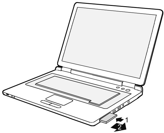 FUJITSU AMILO M Series - Retirer une carte ExpressCard - 1