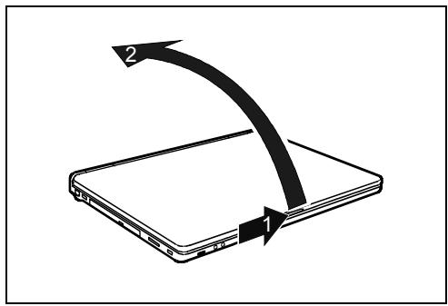 FUJITSU AMILO M Series - Mettre le notebook sous tension - 1