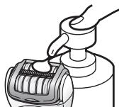 PANASONIC ED93 - Mouillez les disques et mettez une petite quantite de gel douche liquide sur les disques. - 1