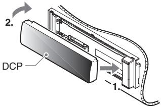 CLARION DXZ 388 RUSB - Fixation du clavier de commande amovible (DCP) - 1