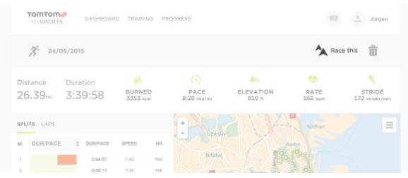 TOMTOM SPARK CRDiO LARGE NOiRcopic - Course - 1