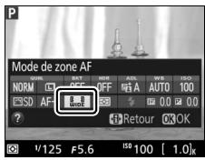 NIKON 05200 KIT 18-55VRIT + 55 - Afficher les modes de zone AF. - 2