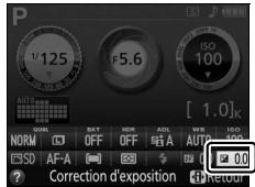 NIKON 05200 KIT 18-55VRIT + 55 - Afficher les options de correction de l'exposition. - 2