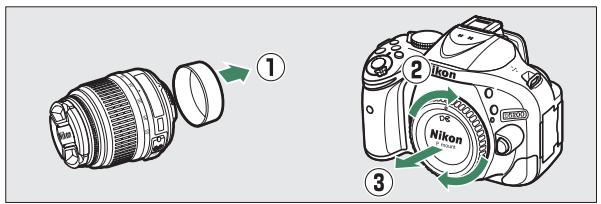 NIKON 05200 KIT 18-55VRIT + 55 - Fixer un objectif. - 1
