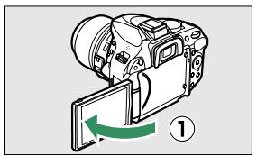 NIKON 05200 KIT 18-55VRIT + 55 - Ouvrir le moniteur. - 1